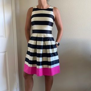 Eliza J Dress Black and white StripeSize 4 Excellent Used Condition